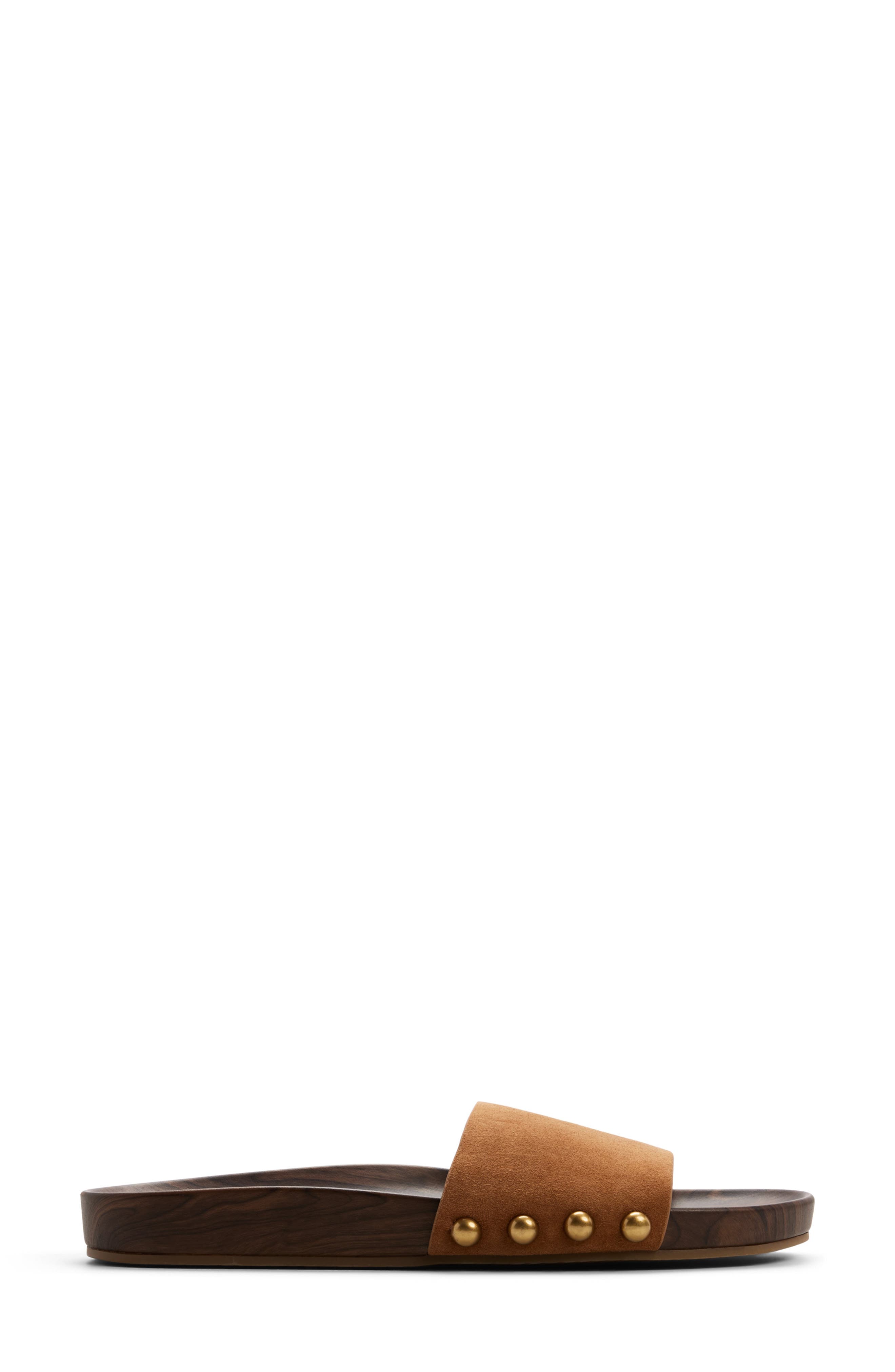 ALDO Rooted Slide Sandal, Alternate, color, Light Brown