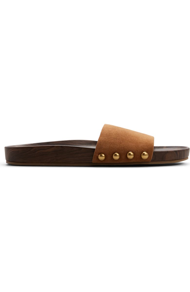 ALDO Rooted Slide Sandal, Alternate, color, Light Brown