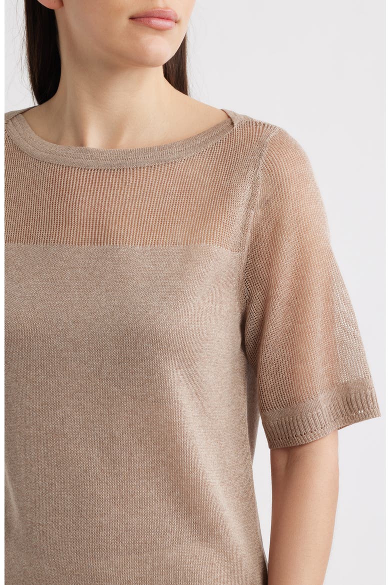 Romi Elbow Sleeve Knit Top, Alternate, color, NATURAL