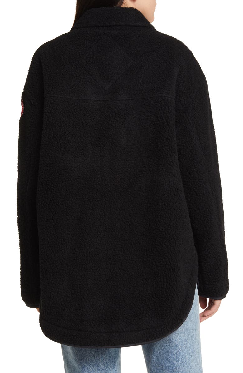 Canada Goose Simcoe High Pile Fleece Shacket, Alternate, color, Black - Noir