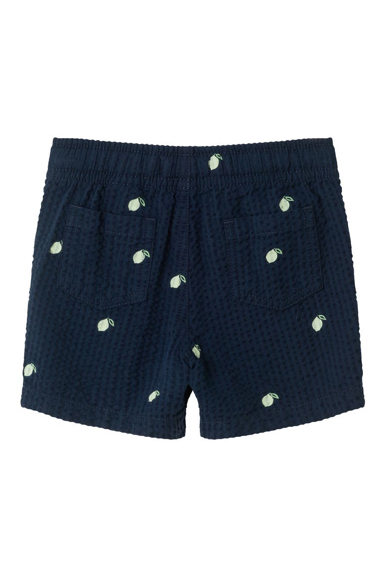 Tipped Polo & Seersucker Shorts Set, Alternate, color, WHITE