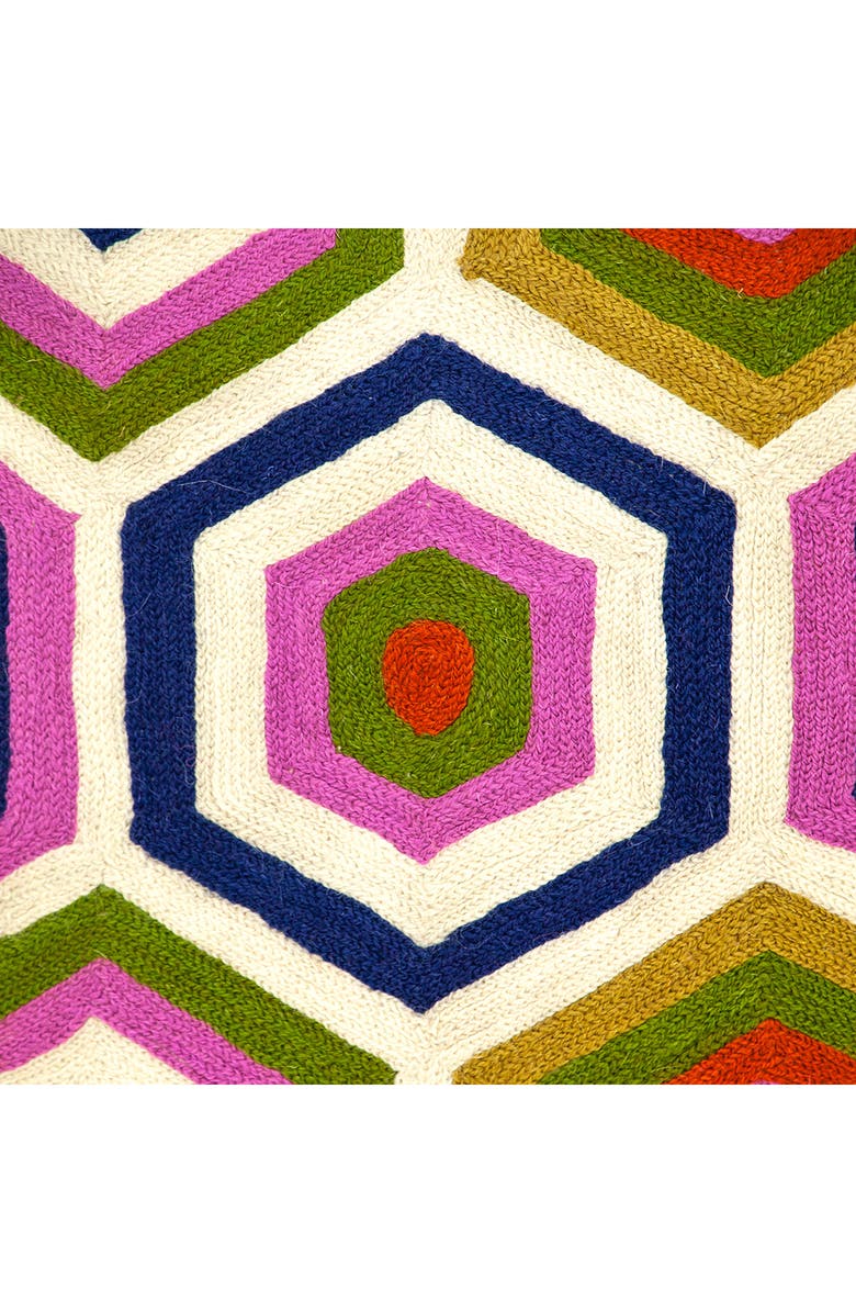 PARKLAND COLLECTION Acia Mulit-color Hexagon Accent Pillow, Alternate, color, Multicolored
