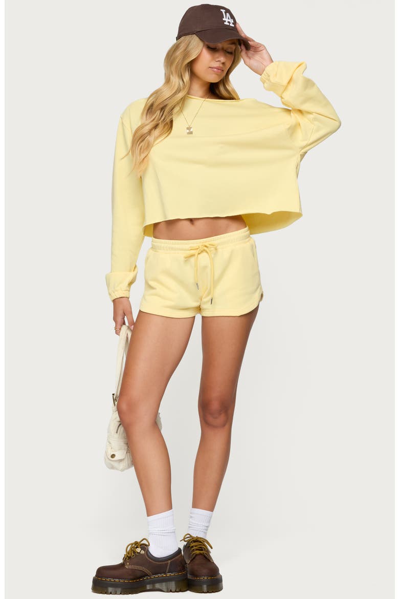 Kordelia Drawstring Sweatshorts, Alternate, color, YELLOW