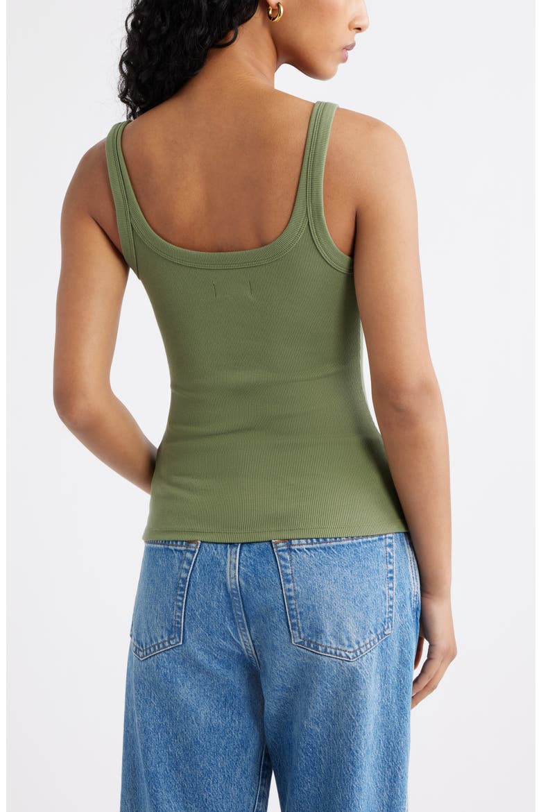 Rib Tank, Alternate, color, OLIVE BRANCH