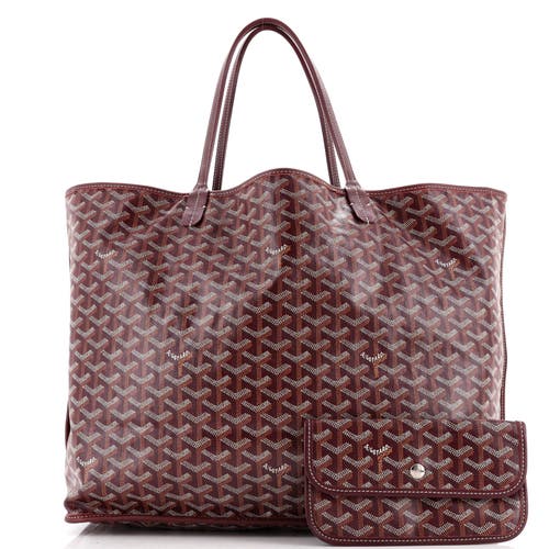 Pre-owned Goyard  Goyard Anjou Reversible Tote Coated Canvas Gm In Red