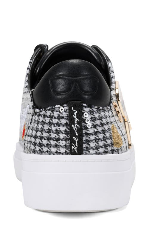 Karl Lagerfeld Paris Cate Pin Logo Low Top Sneaker In Gray