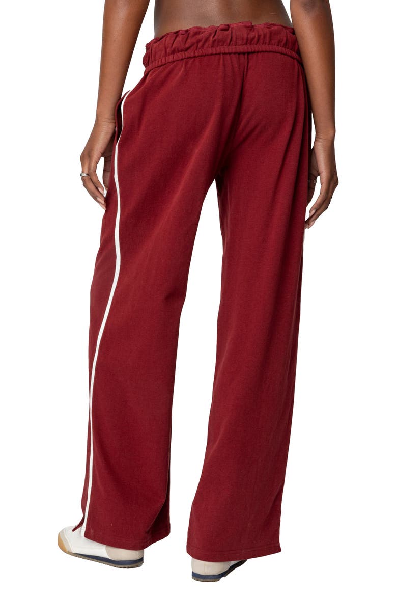 Chance Fold Over Sweatpants, Alternate, color, BURGUNDY