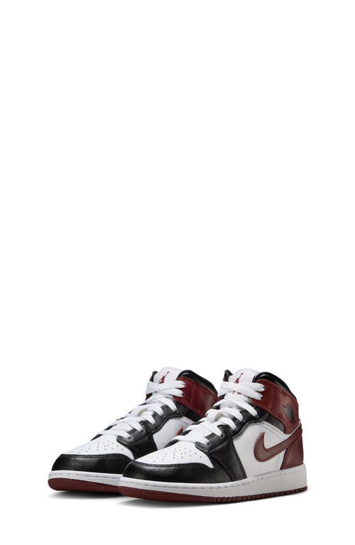 Jordan Air 1 Mid Se Basketball Sneaker In White/dark Pony/black