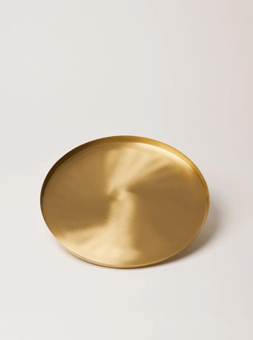 Fleck Heirloom Brass Serving Plate In Gold
