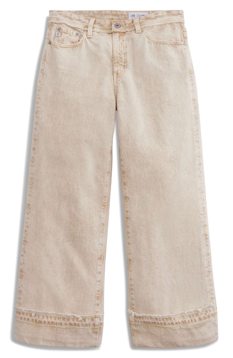 AG Saige Ankle Wide Leg Jeans, Alternate, color, Sulfur Melange Camel
