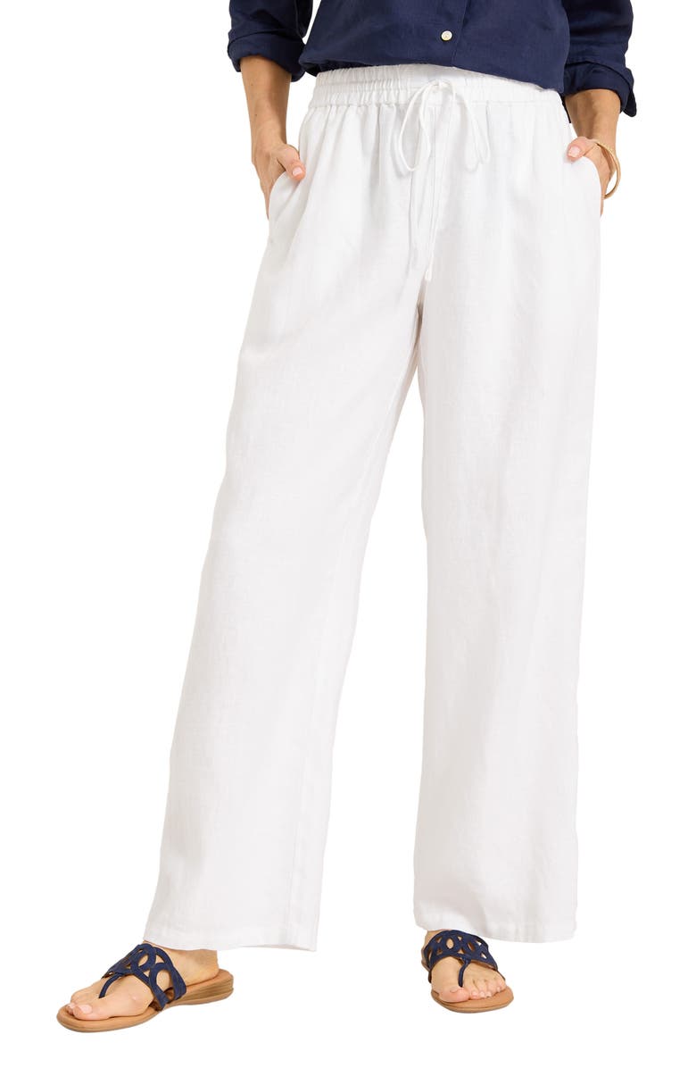 Tommy Bahama Two Palms Easy Linen Drawstring Pants, Main, color, White