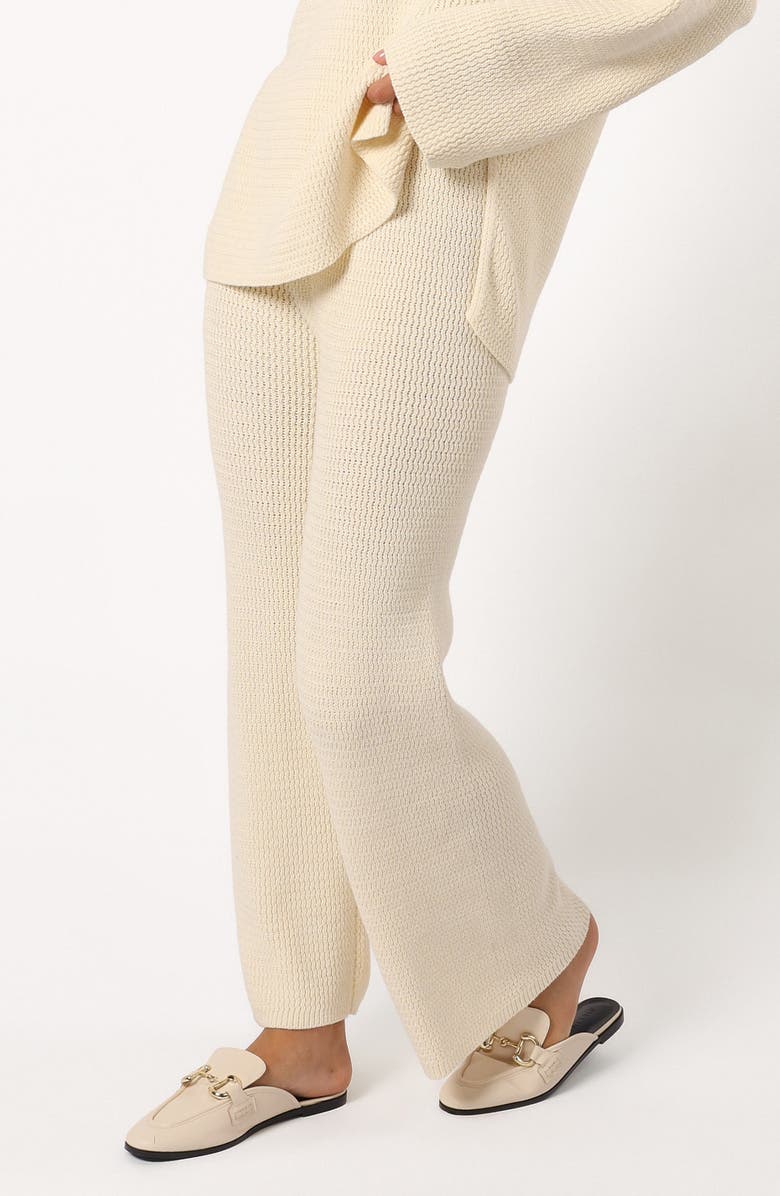 Petal & Pup McKinley Cotton Sweater Knit Pants, Alternate, color, Cream
