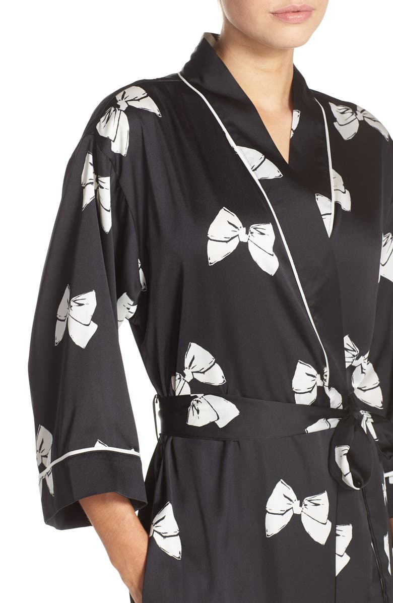 ZDNU KATE SPADE kate spade new york print charmeuse robe, Alternate, color, 