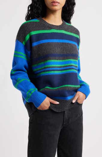Damson Madder René Stripe Merino Wool Crewneck Sweater