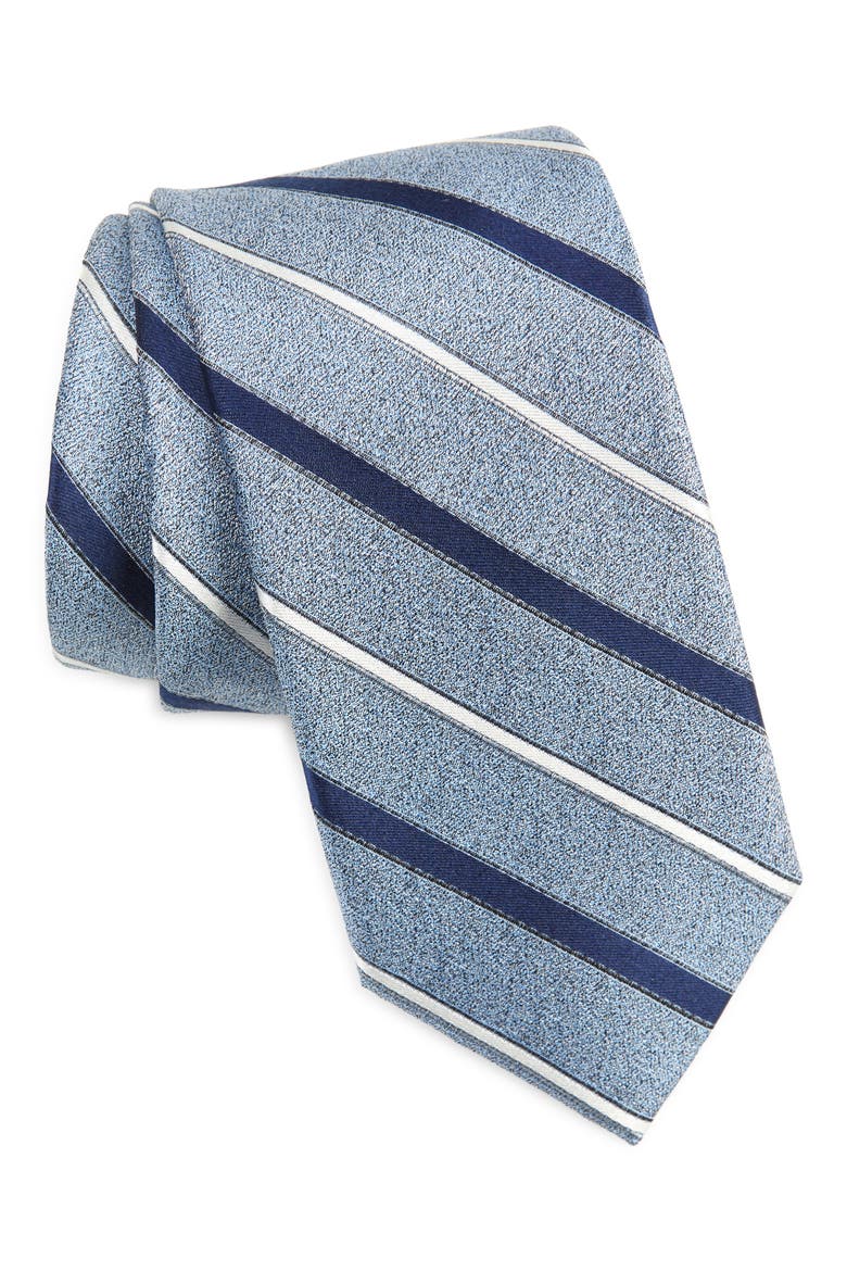 Toderi Stripe Silk Tie, Main, color, BLUE