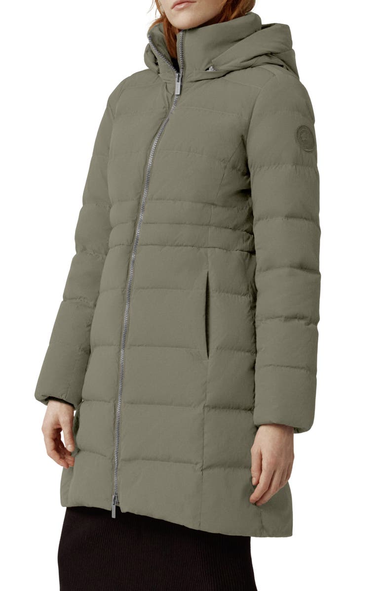 Canada Goose Aurora Water Repellent Hooded 750 Fill Power Down Parka, Main, color, Sagebrush