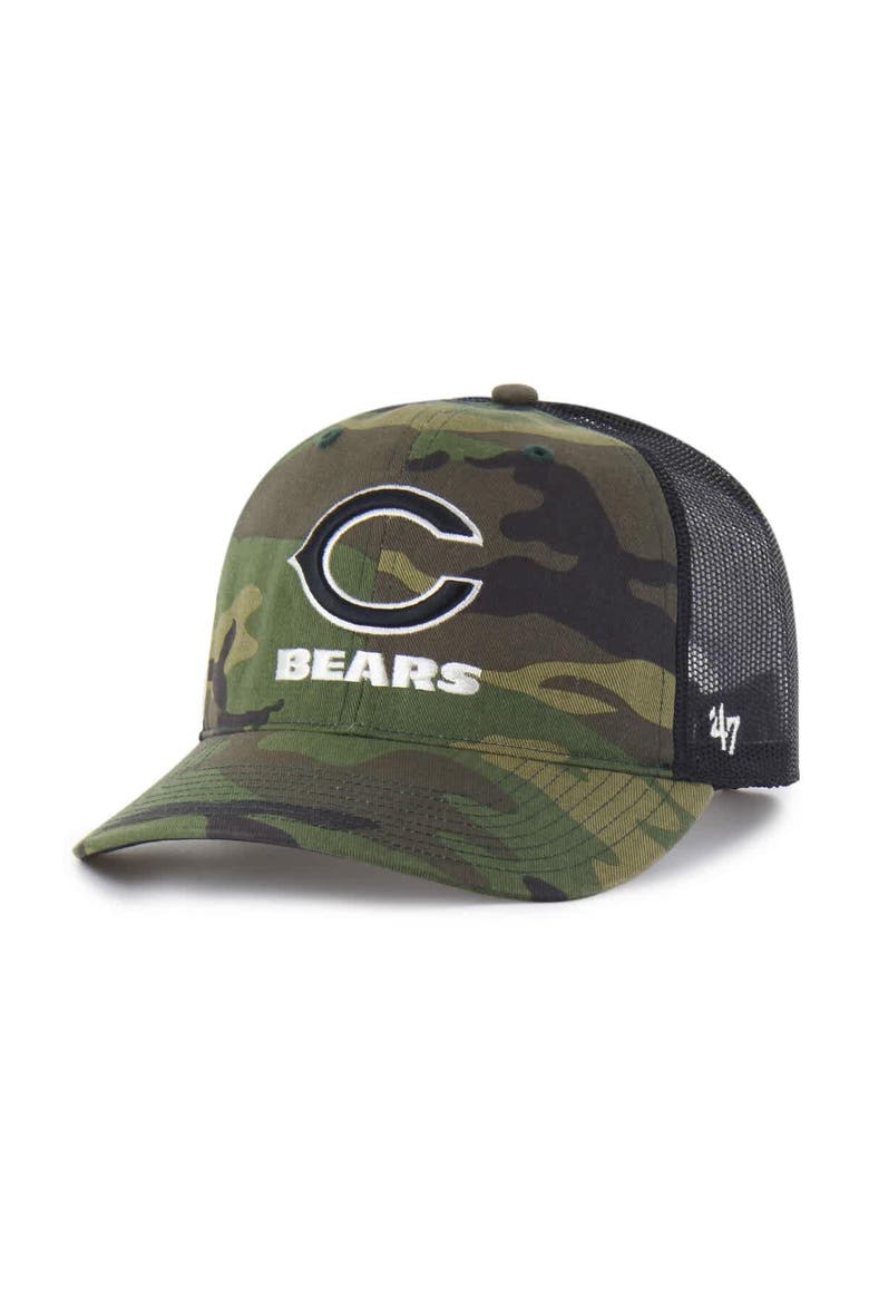 Men's '47  Camo Chicago Bears Trucker Adjustable Hat, Main, color, Camo