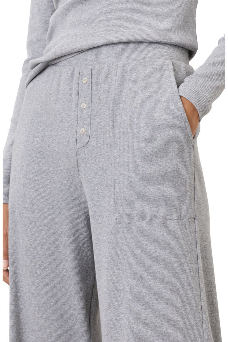 Dream Rib Wide Leg Lounge Pant Made With Organic Cotton, Alternate, color, Heather Grey