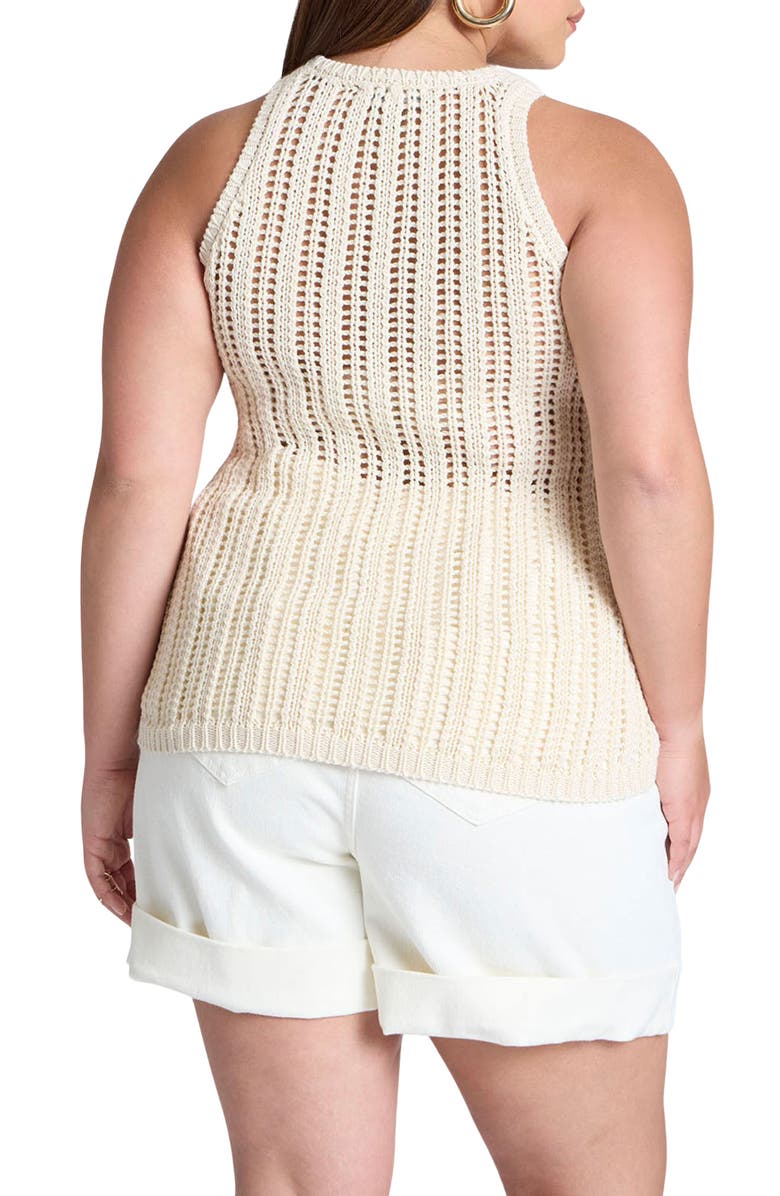 ELOQUII Crochet Sweater Tank, Alternate, color, 