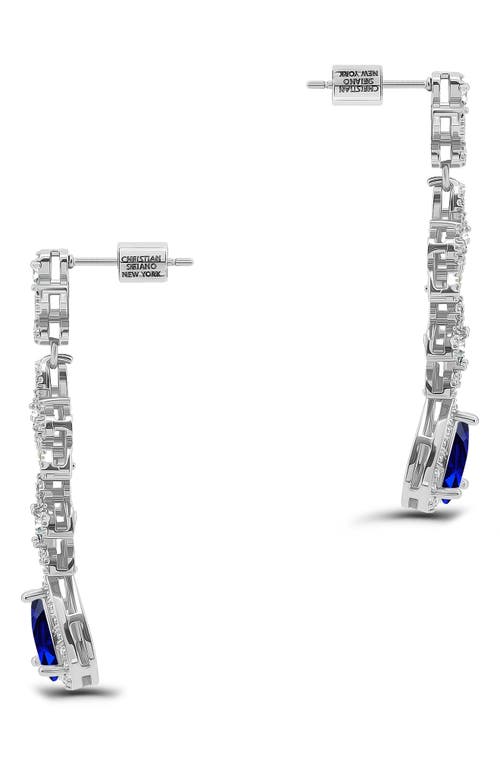 Christian Siriano Pear Cubic Zirconia Drop Earrings In Multi