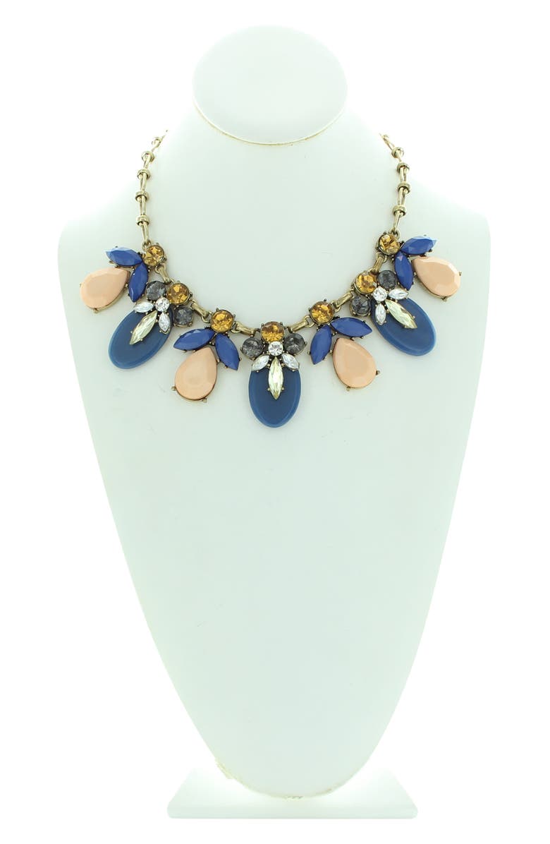 OLIVIA WELLES Dina Stone Necklace, Alternate, color, Gold / Blue / Peach