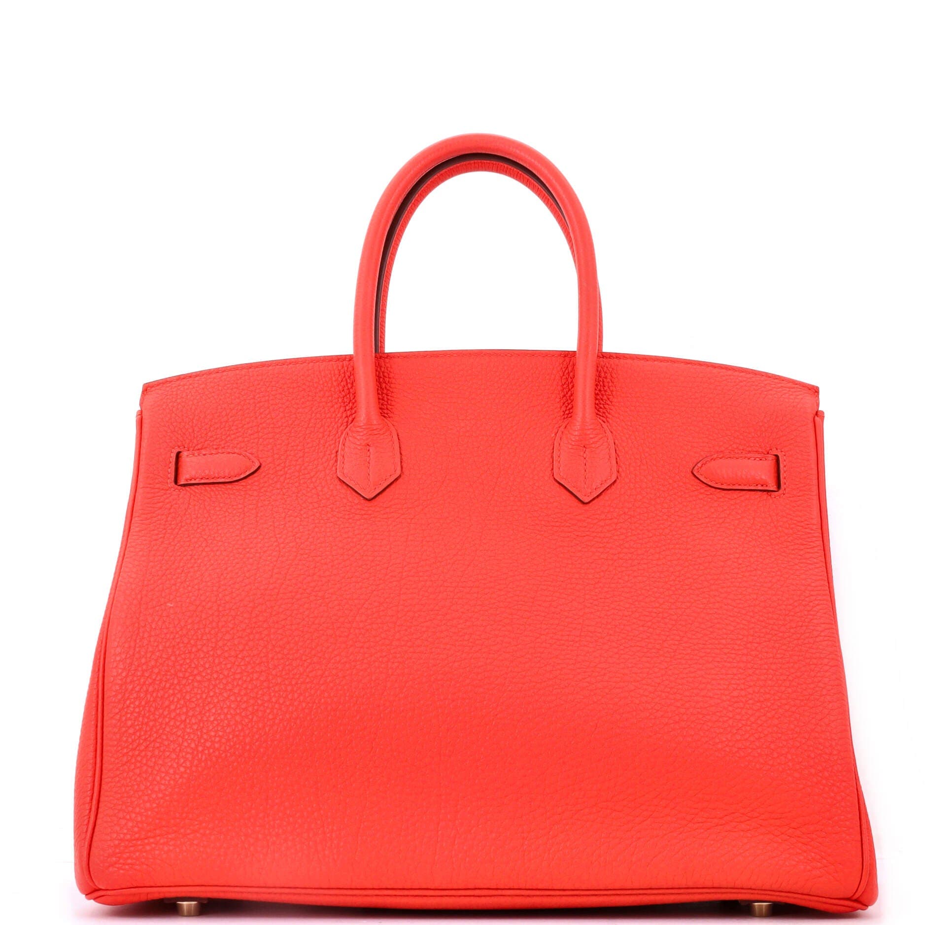 Birkin Handbag Orange Togo with Gold Hardware 35, Alternate, color, Red
