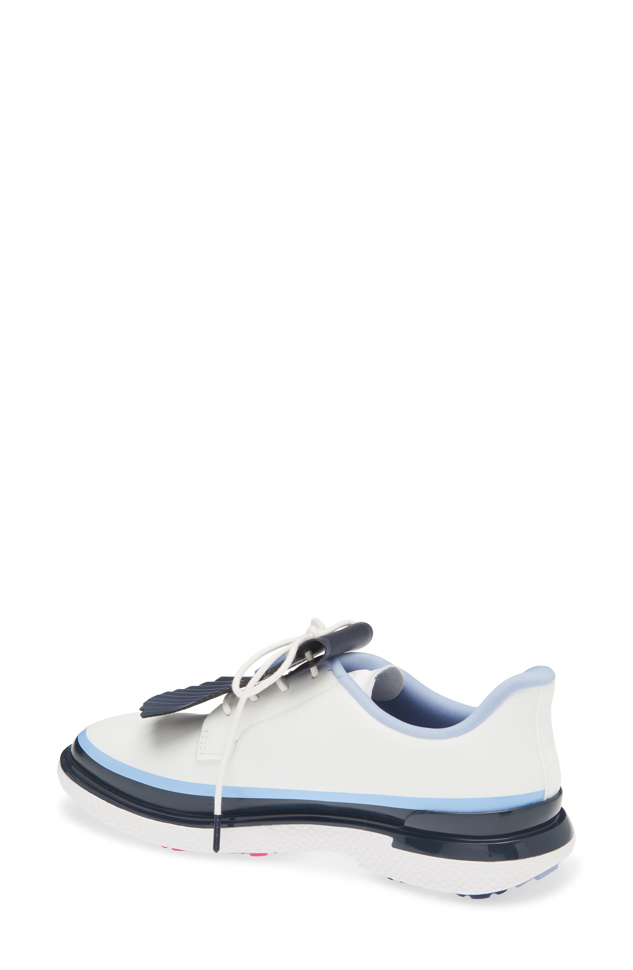 G/FORE Gallivanter Tuxedo Stripe Golf Shoe, Alternate, color, Snow/ Twilight