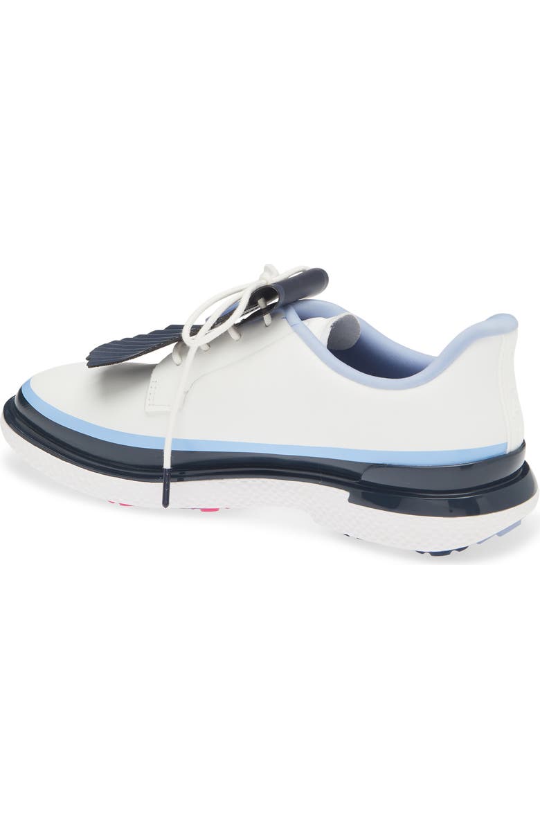 G/FORE Gallivanter Tuxedo Stripe Golf Shoe, Alternate, color, Snow/ Twilight