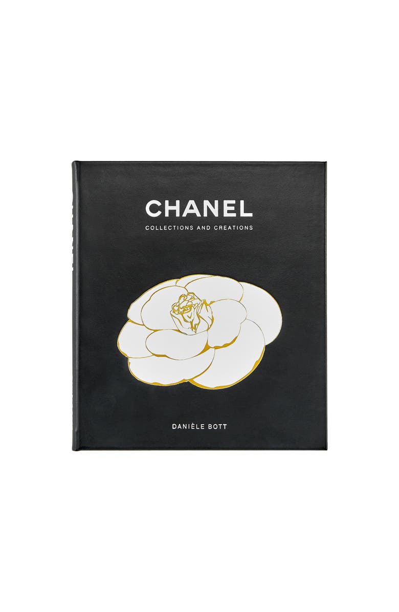 Graphic Image Chanel Collections and Creations Leather Coffee Table Book, Main, color, Black