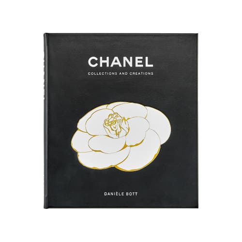 Graphic Image Chanel Collections and Creations Leather Coffee Table Book in Black 