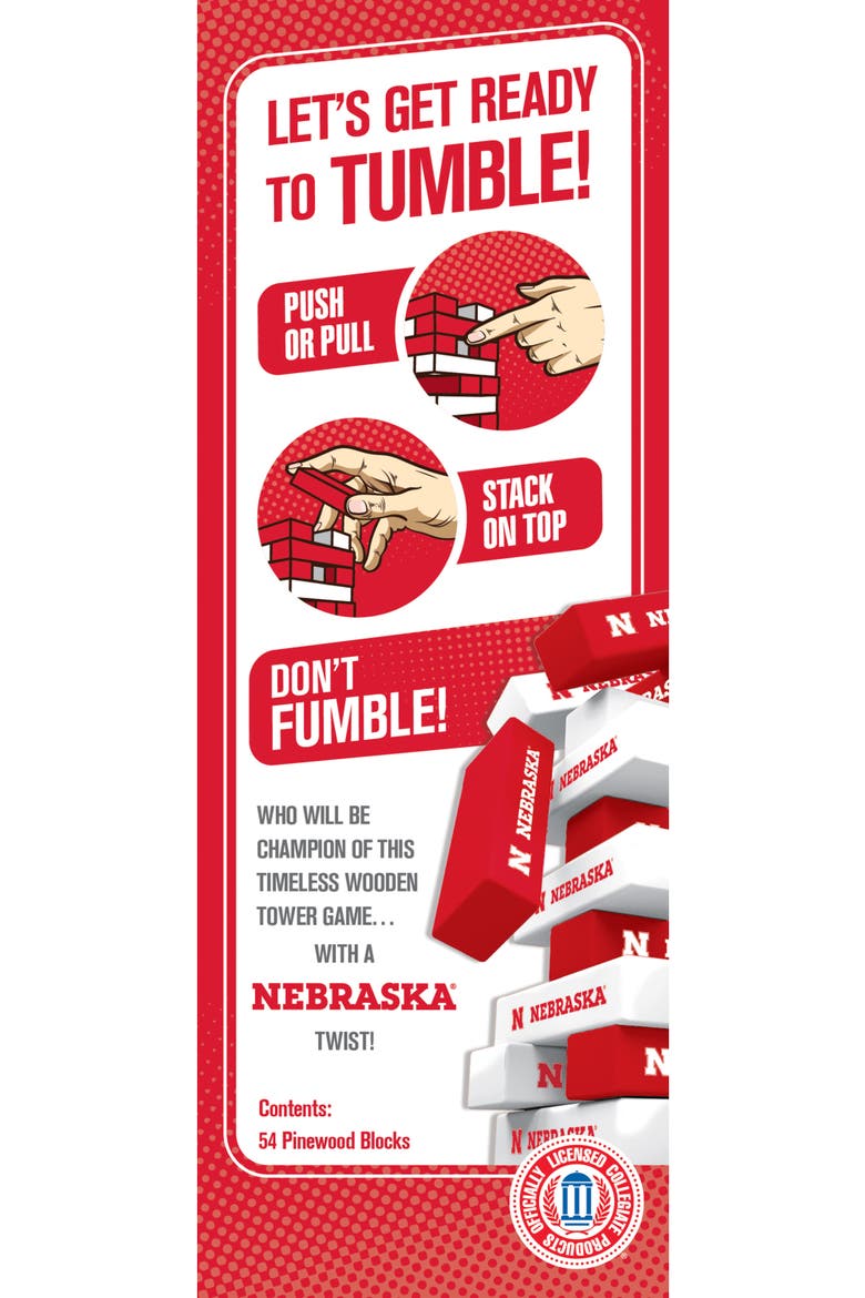Nebraska Cornhuskers Tumble Tower, Alternate, color, Multicolor