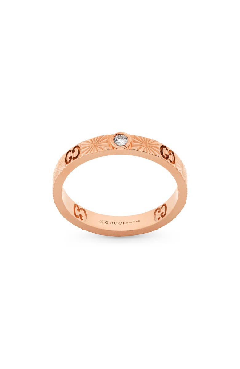 Gucci Icon Star Diamond Ring Band, Main, color,