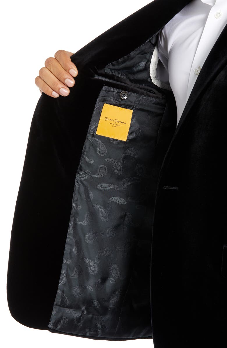 Hickey Freeman Classic Fit Stretch Cotton Velvet Dinner Jacket, Alternate, color,