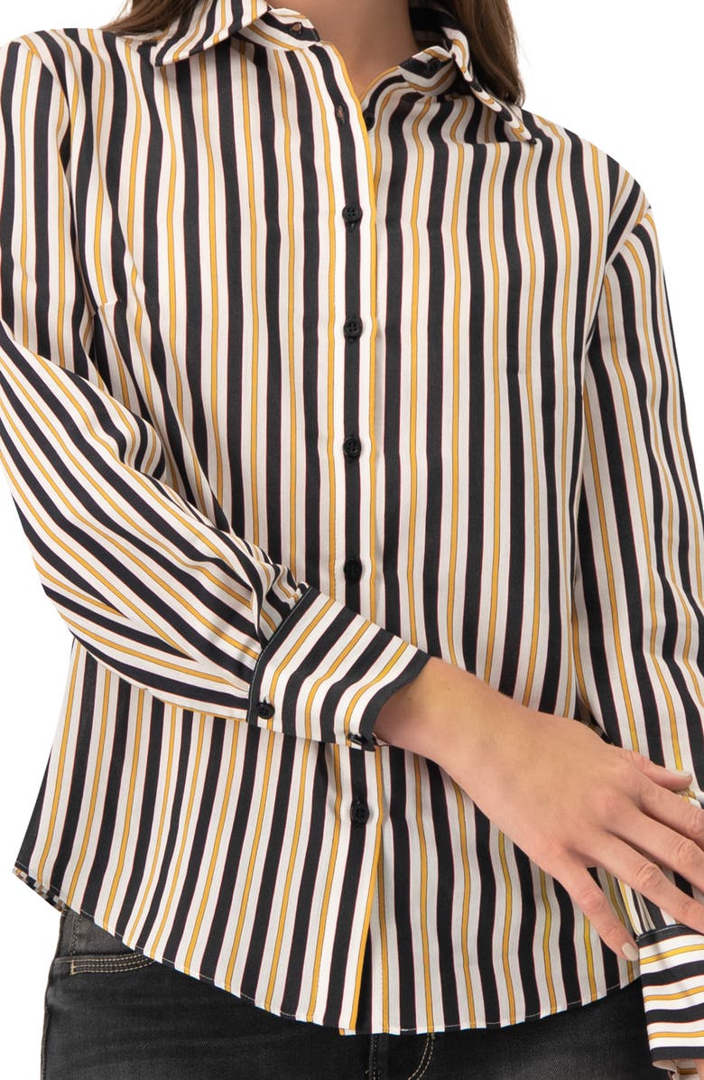 IVONNE Classic Striped Long Sleeve Shirt, Alternate, color, Striped