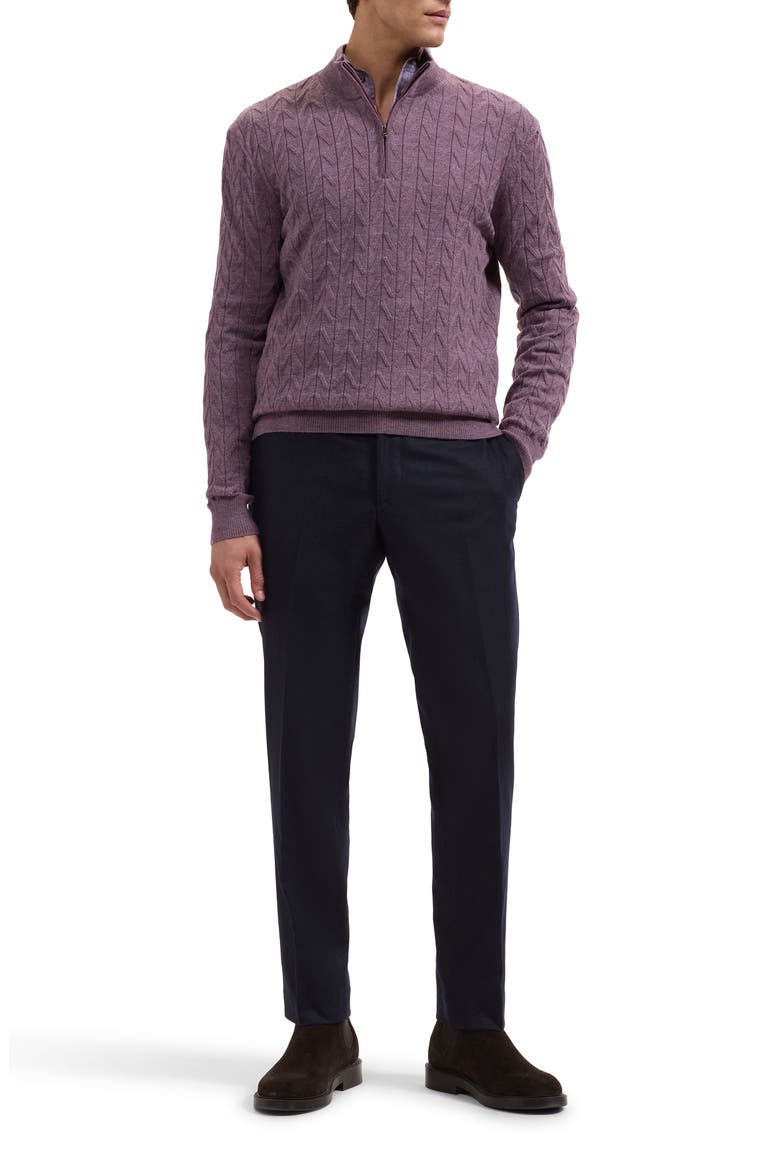 Half Zip Merino Wool Sweater, Alternate, color, AMETHYST