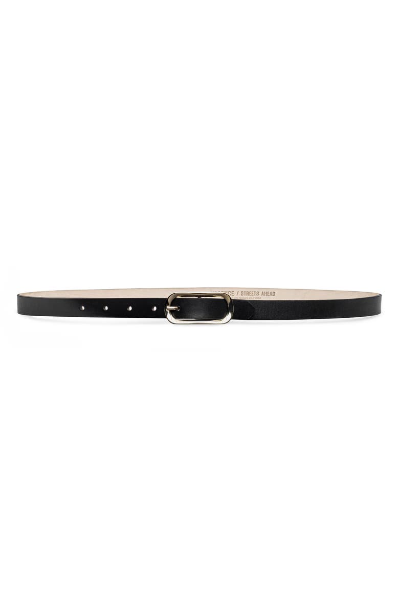 L'AGENCE Leya Leather Belt, Alternate, color, Black