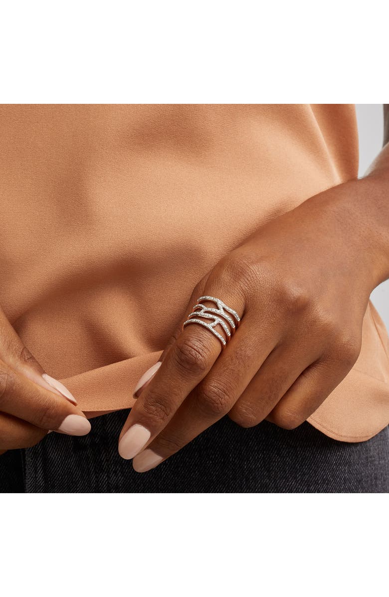 Monica Vinader Riva Waterfall Diamond Cocktail Ring, Alternate, color, 