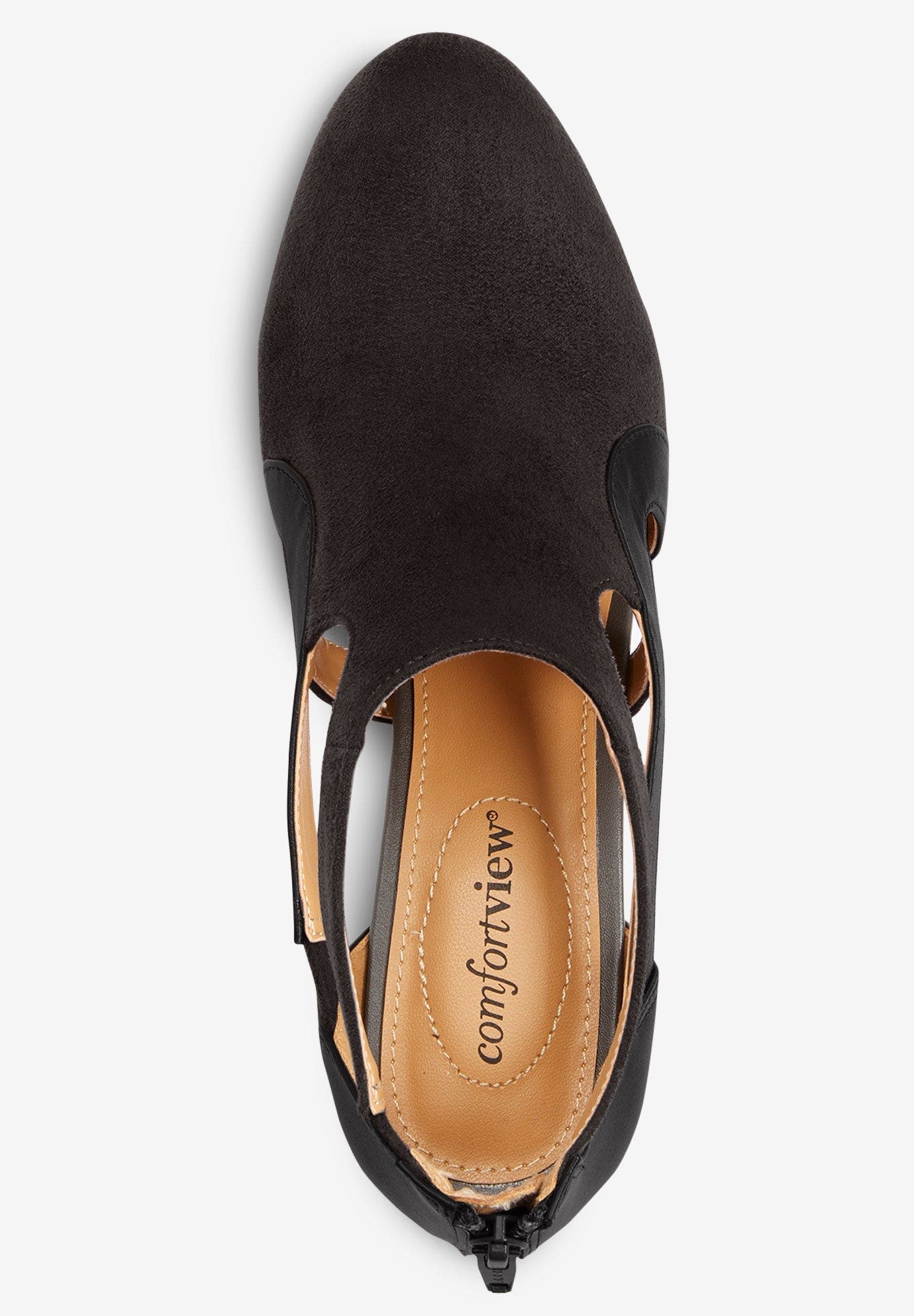 Comfortview The Sage Suede-Like Shootie Pump, Alternate, color, Black