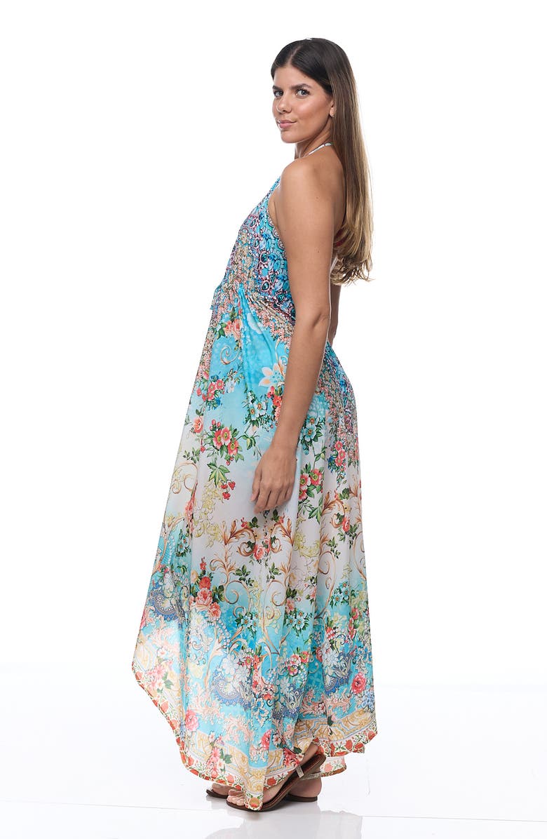 RANEES Halter Maxi Dress, Alternate, color, Blue