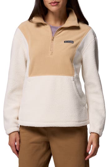 Columbia Maple Garden Half Zip Fleece Jacket In White
