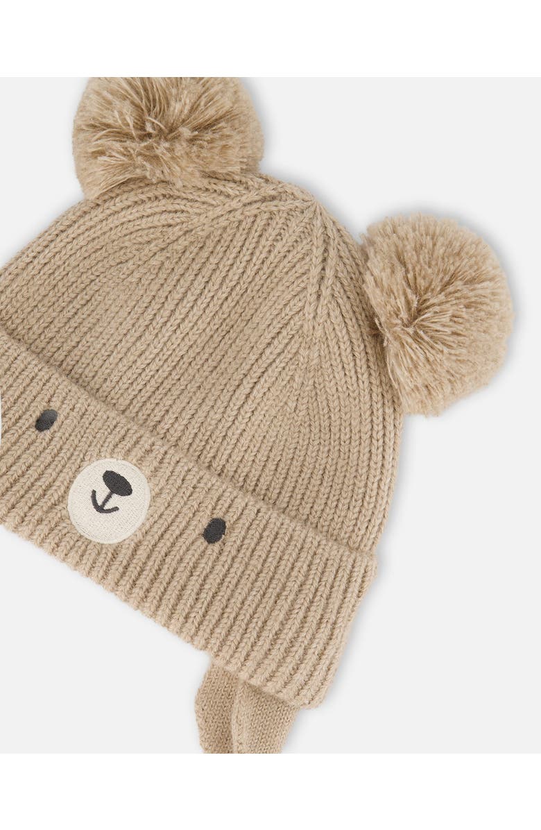 Deux par Deux Gender Inclusive Lined Knit Hat with Pompoms, Alternate, color,