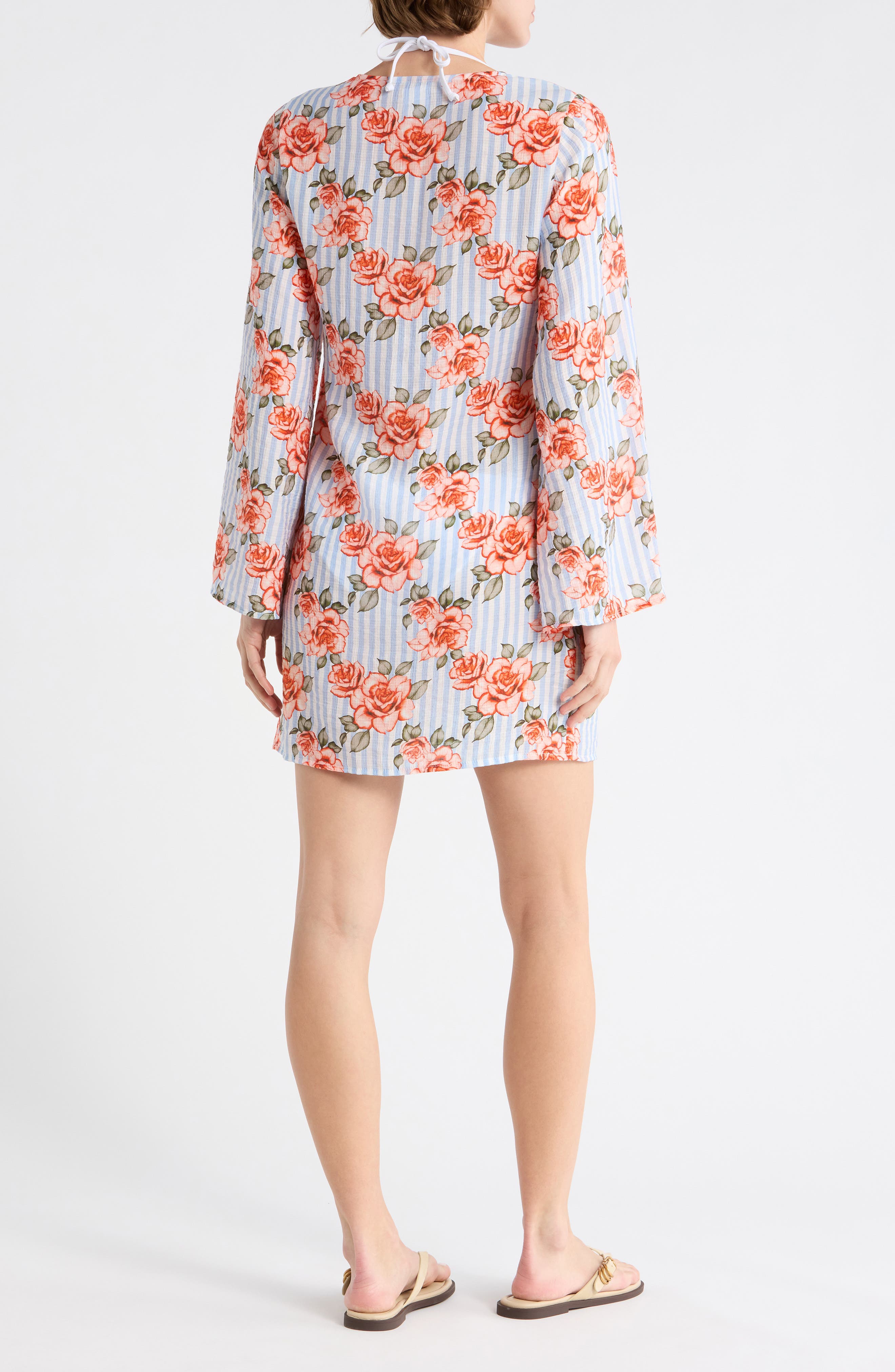 Tie Front Long Sleeve Cover-Up - image 2
