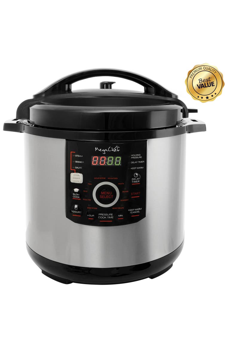 12 Quart Steel Digital Pressure Cooker, Alternate, color, Grey