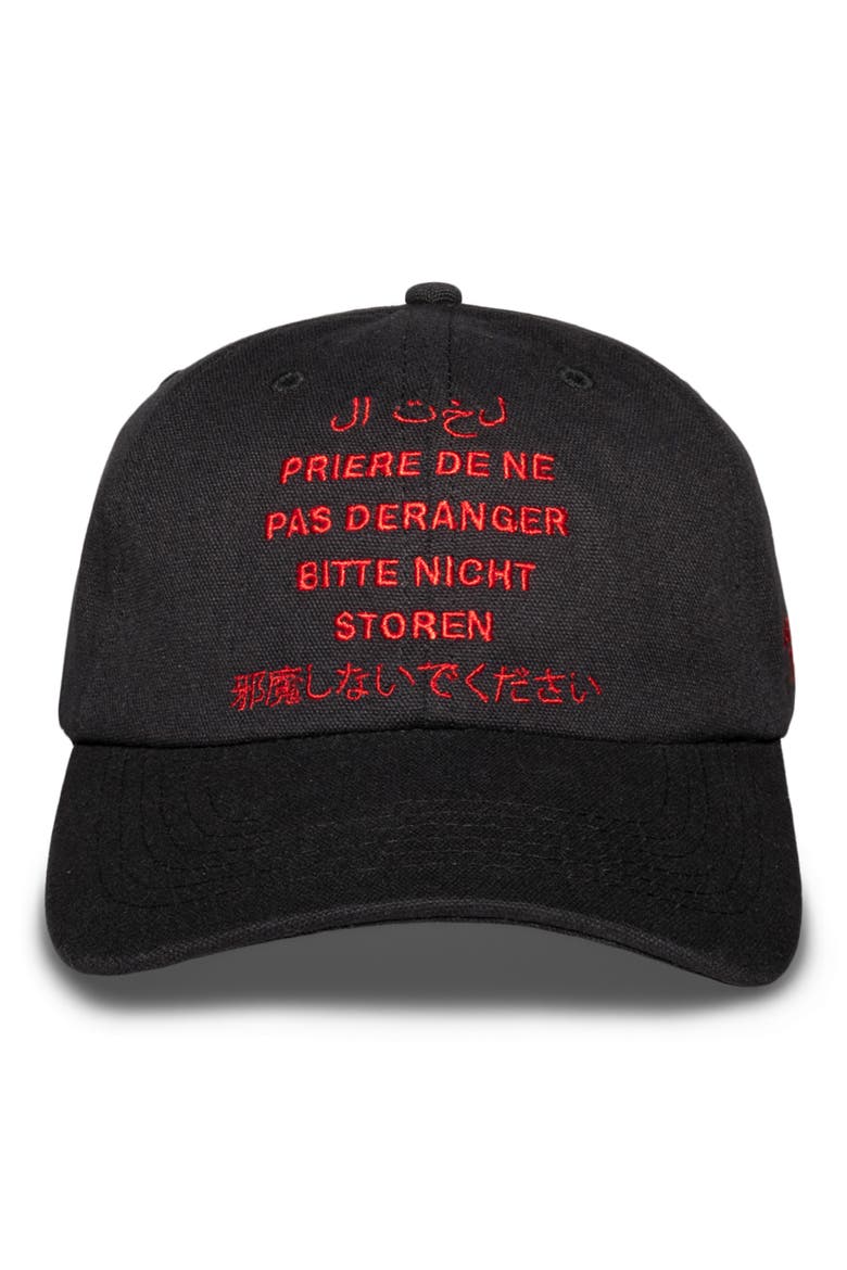 Disturb Cotton Twill Baseball Cap, Main, color, BLACK
