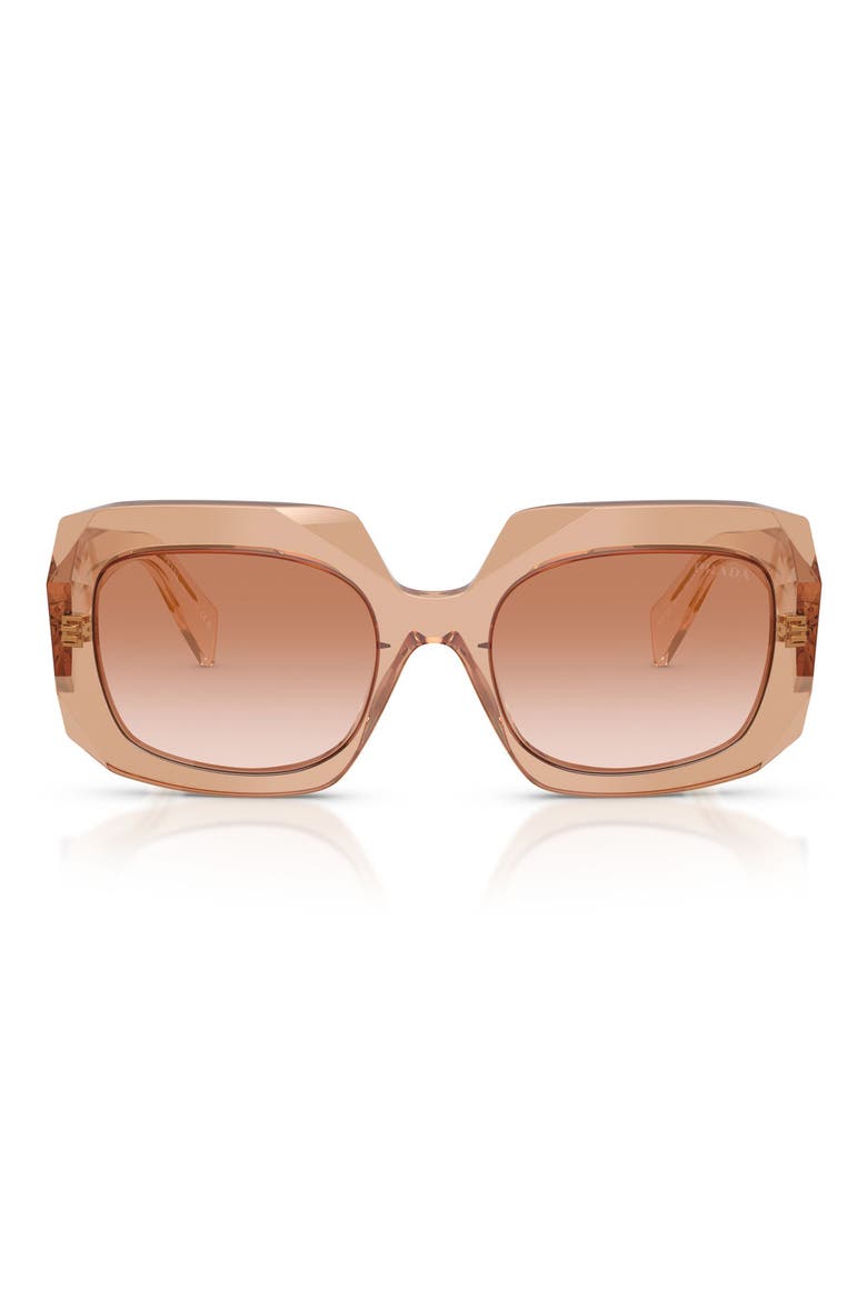 54mm Square Sunglasses, Main, color, CHOCOLATE / BROWN GRADIENT