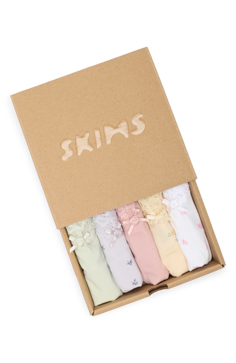 SKIMS Fits Everybody 5-Pack Dipped Thongs, Alternate, color, Bouquet Multi