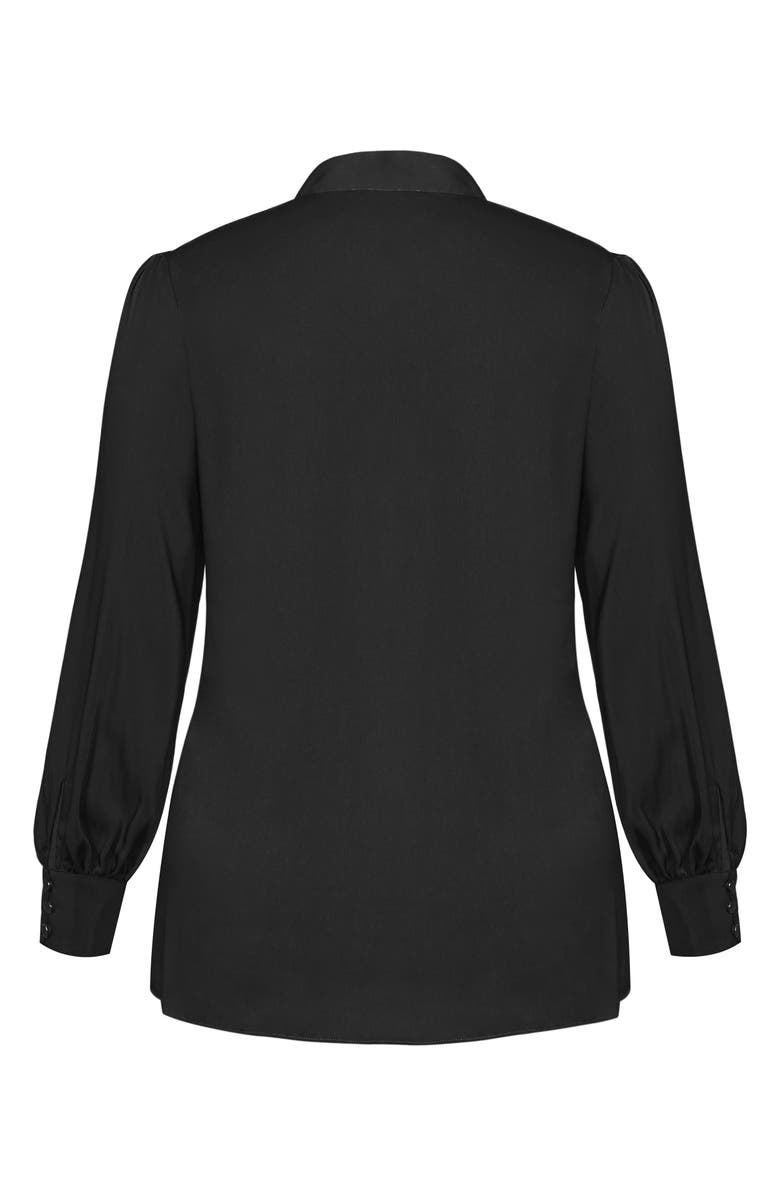 City Chic In Awe Tie Neck Blouse, Alternate, color, 