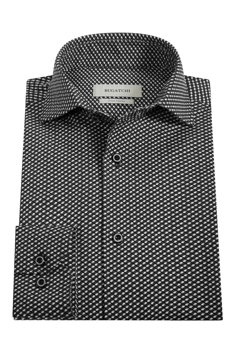 Devon OoohCotton® Microprint Button-Up Shirt, Alternate, color, BLACK