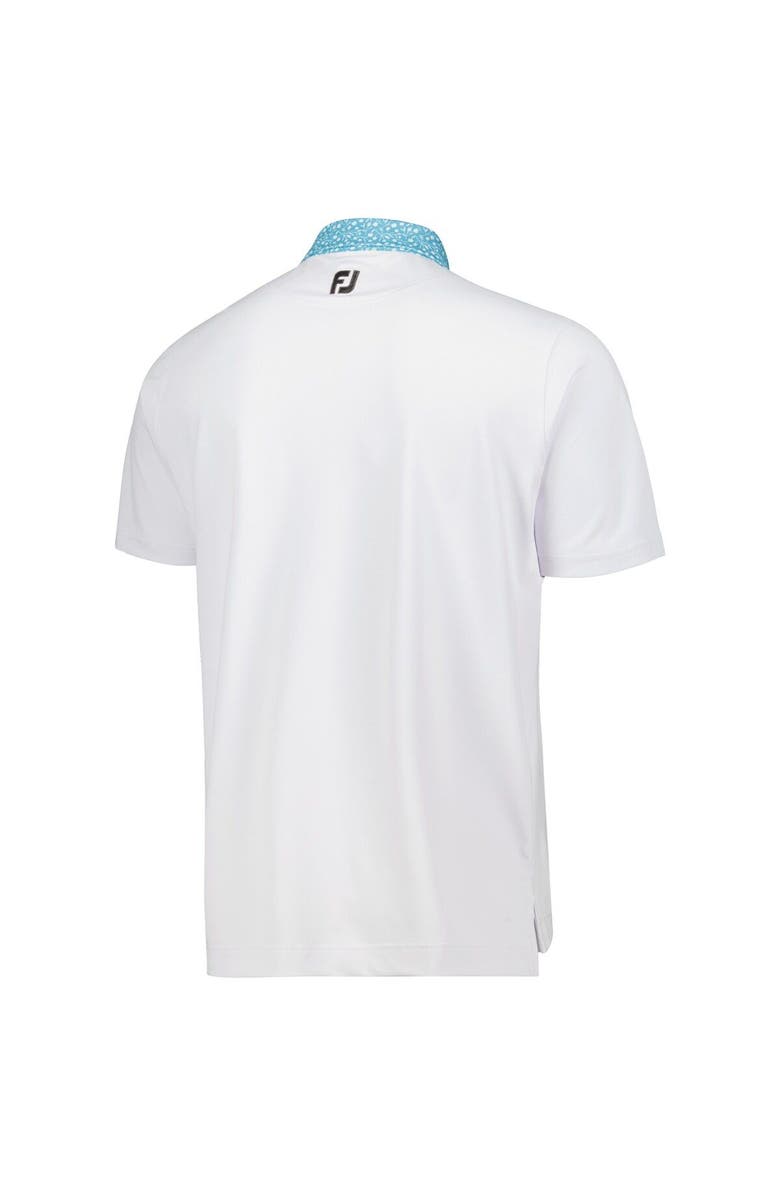 FOOTJOY Men's FootJoy White WM Phoenix Open Tulip Lisle ProDry Golf Polo, Alternate, color,
