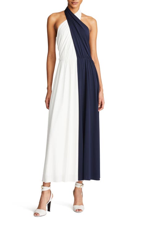 Sondra Colorblock Jersey Halter Dress